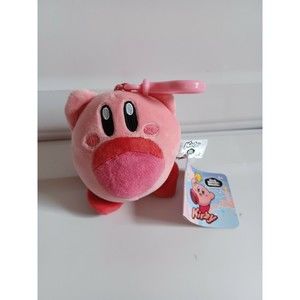 Kirby Inhaling Plush Clip-On Travel Toy TOMY Mocchi-Mocchi Club 4"  NWT